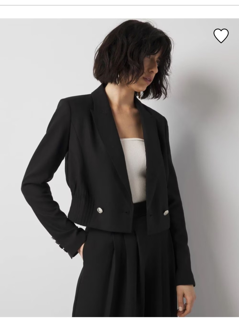 NWT White House Black Market Cropped Double Breasted Jacket